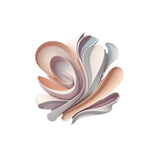 Colorful abstract flower design without background